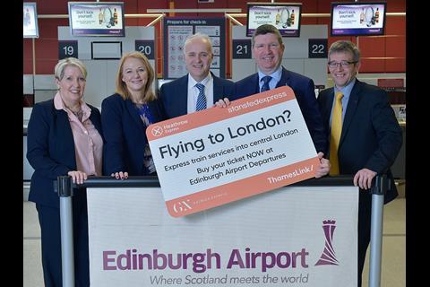 A joint sales team at Edinburgh Airport enables passengers flying to London airports to buy tickets for onward rail travel.